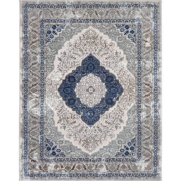 Verano Traditional Area Rug Gray Blue