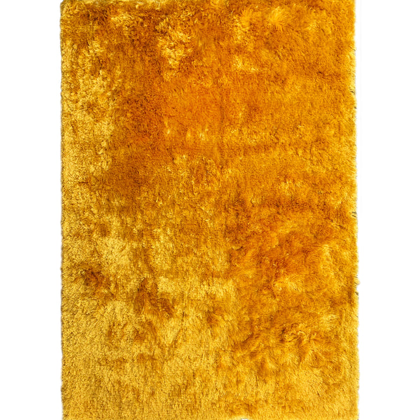 Brisa Yellow Gold Solid Shag Area Rug