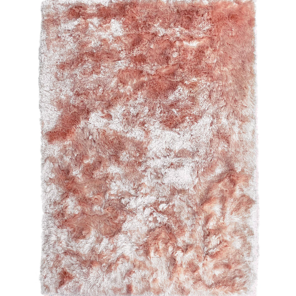 Brisa Pink Rose Solid Shag Area Rug