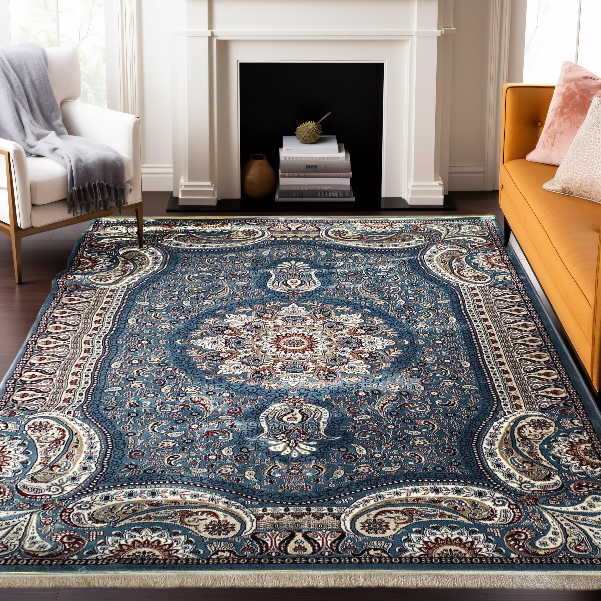 Traditional Blue Persian Area Rug