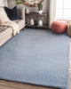 Rabbit Faux Fur Cloud Gray Plush Area Rug