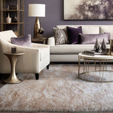 Romance Beige Solid Shag Area Rug