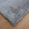 Rabbit Smoke Gray Faux Fur Area Rug - Plush and luxurious smoke gray faux fur rectangular rug from the Rabbit collection by LA Rug Linens. Available in various sizes. Made of polyester. Perfect for adding warmth and elegance to any room in your home.