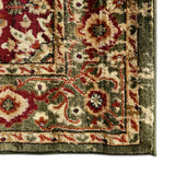 Trophy Traditional Green Red Medallion Area Rug