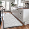 Romance White Solid Shag Area Rug