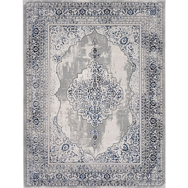 Verano Abstract Area Rug Light Gray Blue