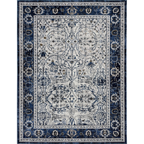 Verano Abstract Area Rug Gray Blue