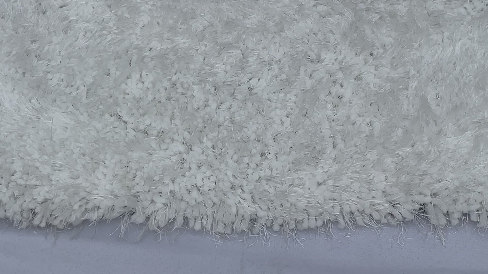 Romance White Solid Shag Area Rug