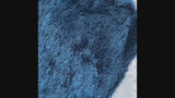 Harmony Navy Blue Sparkling Shag Area Rug