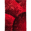 3D 280 Abstract Shaggy Modern Contemporary Area Rug Red Laruglinens