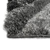 3D 396 Abstract Shaggy Modern Contemporary Area Rug Black White