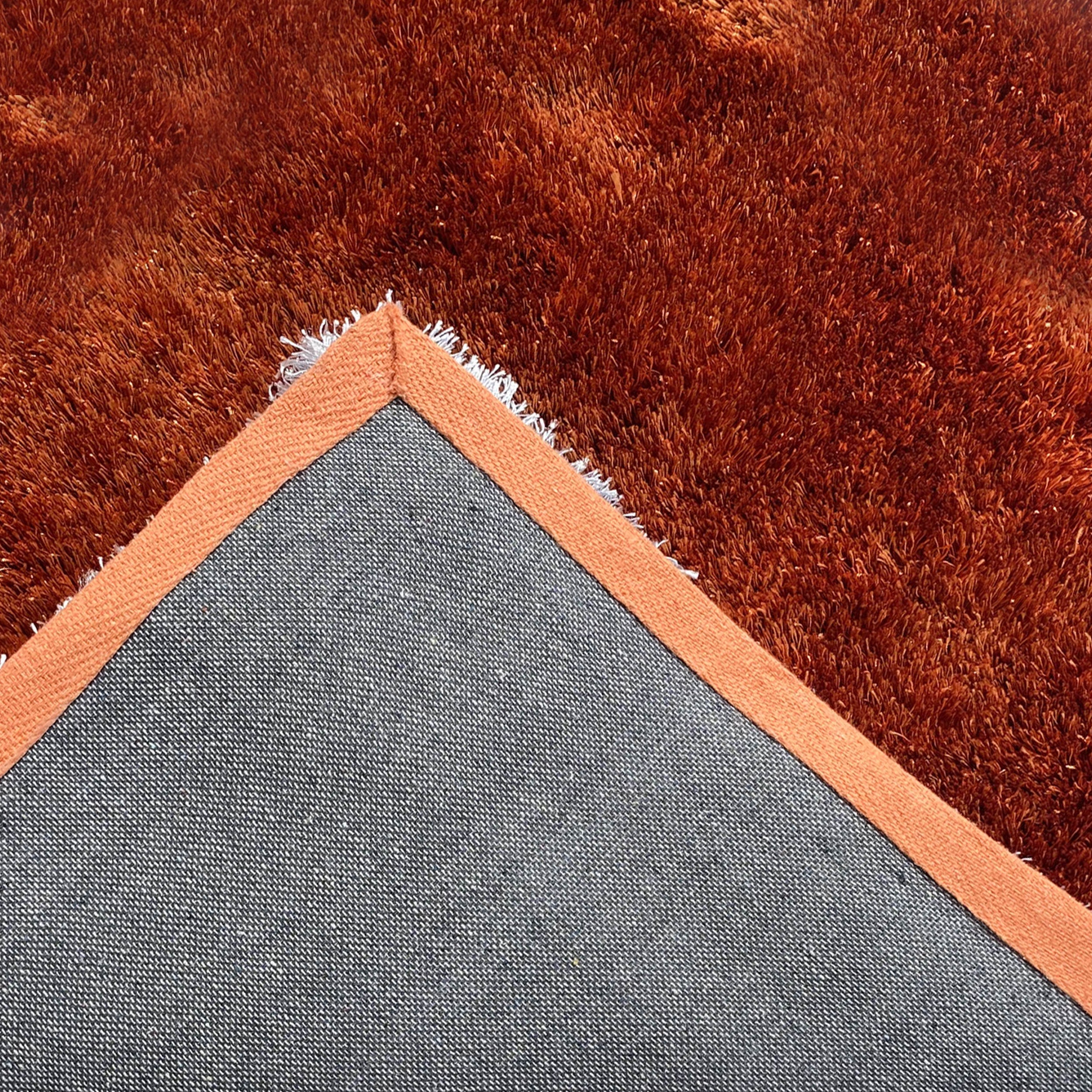 Optima Orange And Beige Shag Area Rug