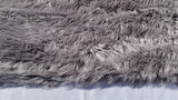 Sheepskin Dark Gray Faux Fur Shag Area Rug