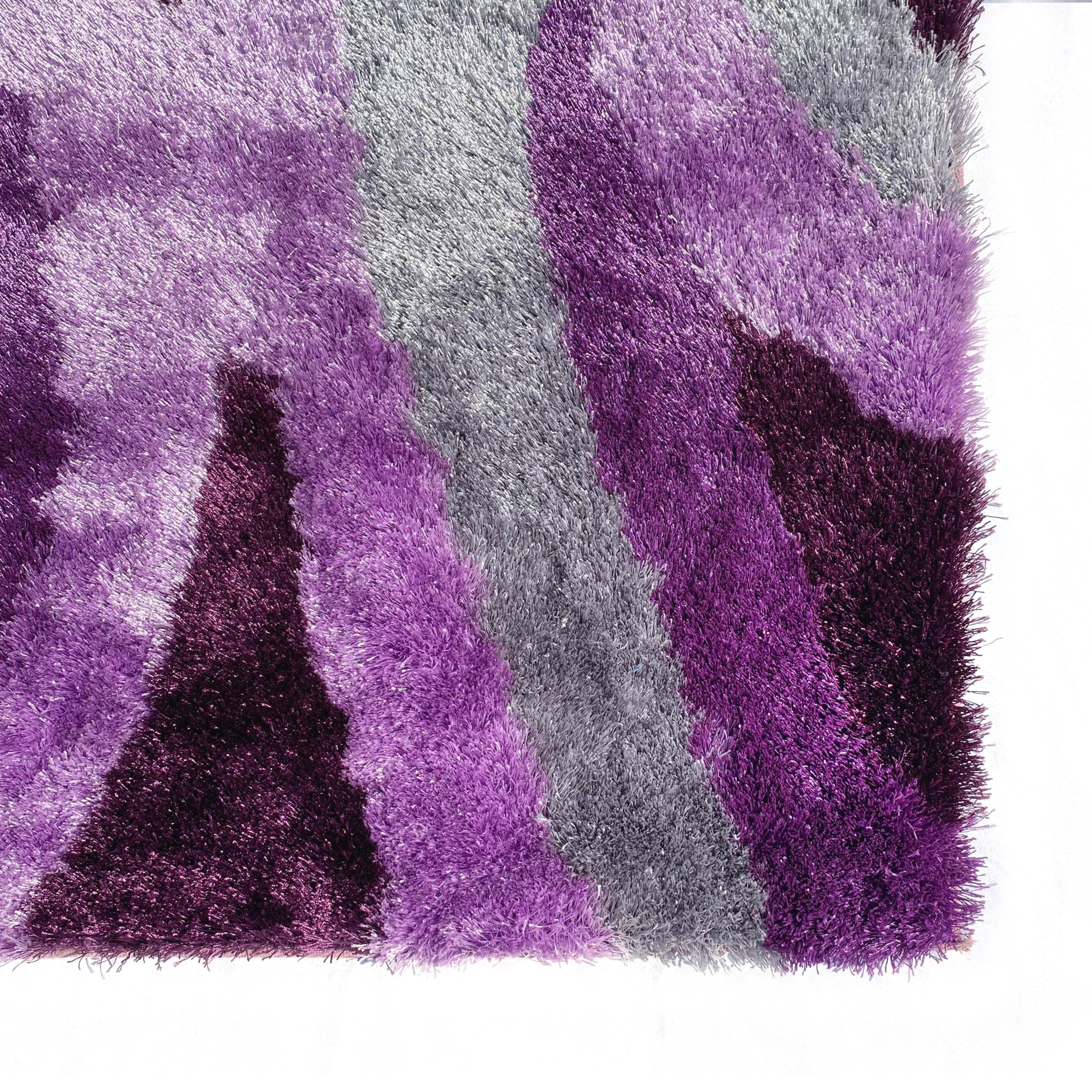 Optima Echo Purple Shag Area Rug