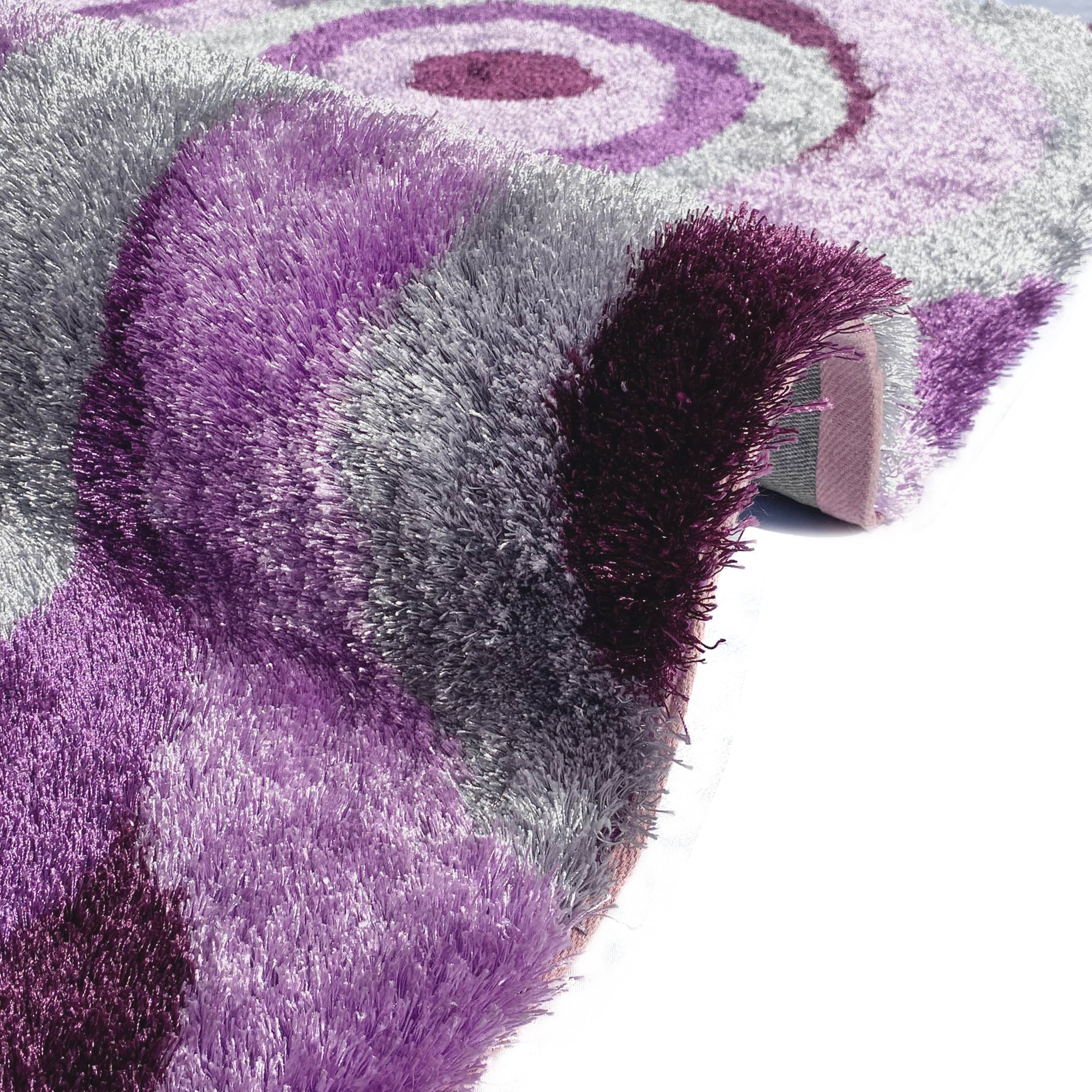 Optima Echo Purple Shag Area Rug