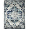 Persian Cream Navy Blue Faded Medallion Area Rug