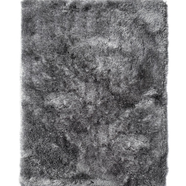 Glorious Gray Solid Shag Area Rug