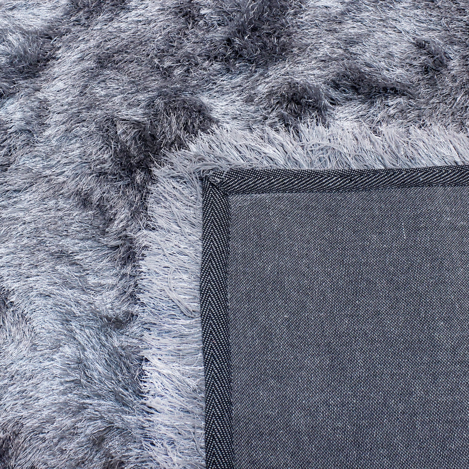 Glorious Light Gray Solid Shag Area Rug