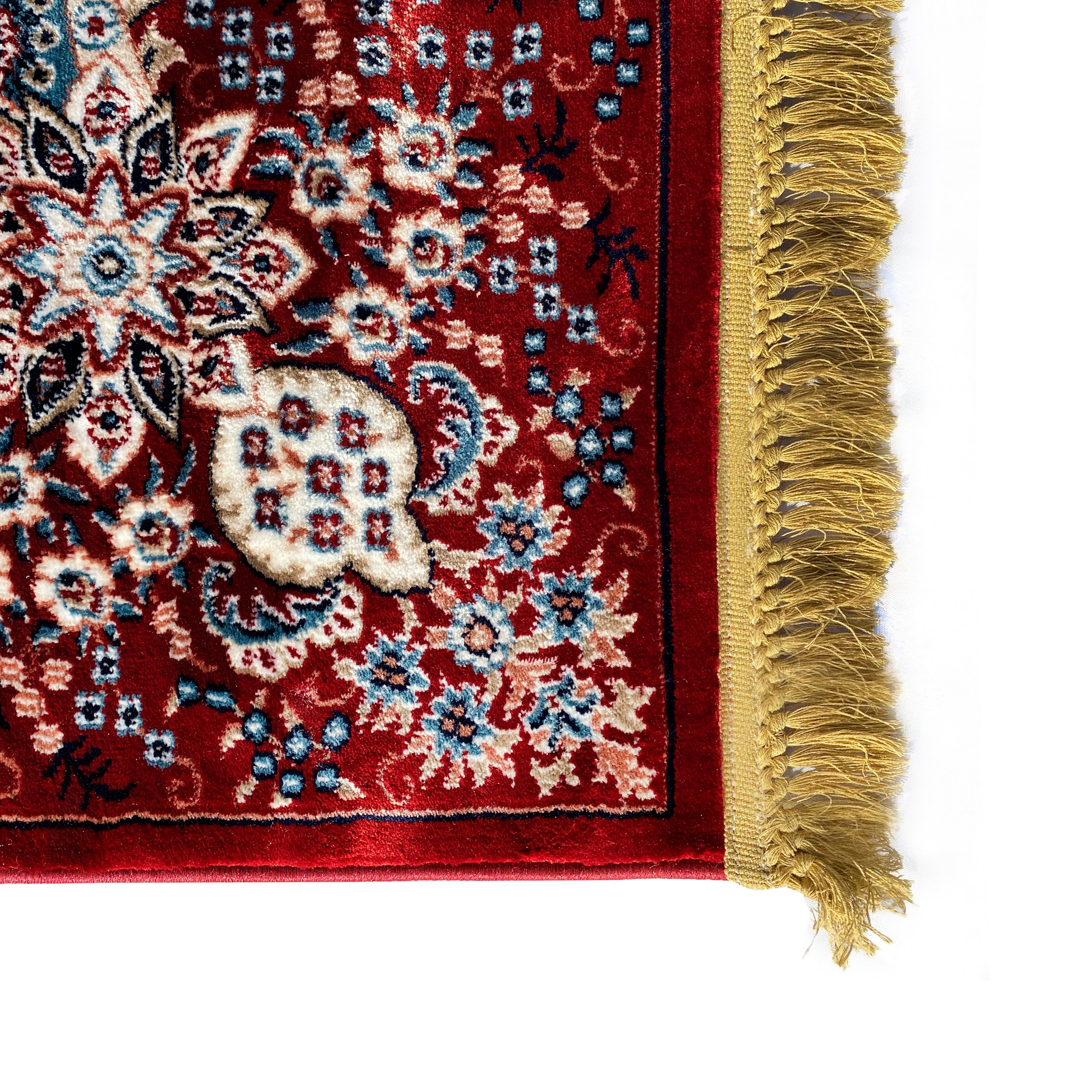 Traditional Burgundy Kashan Area Rug