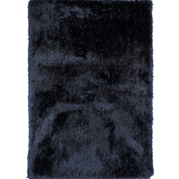 Romance Shag Rug Black | Laruglinens