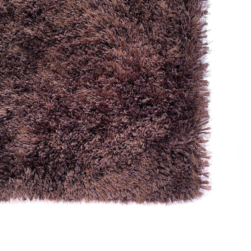 Romance Brown Solid Shag Area Rug