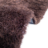 Romance Brown Solid Shag Area Rug