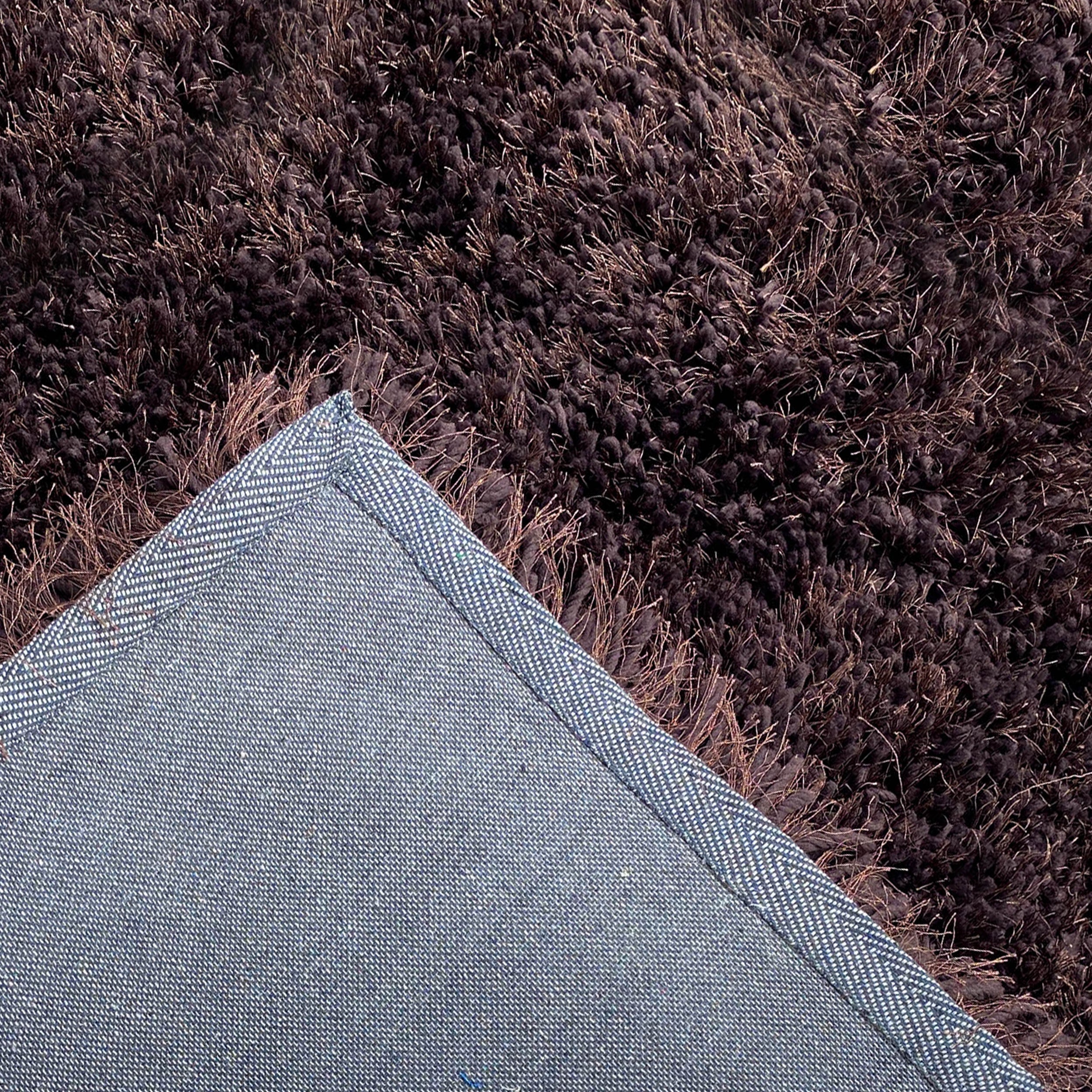 Romance Brown Solid Shag Area Rug