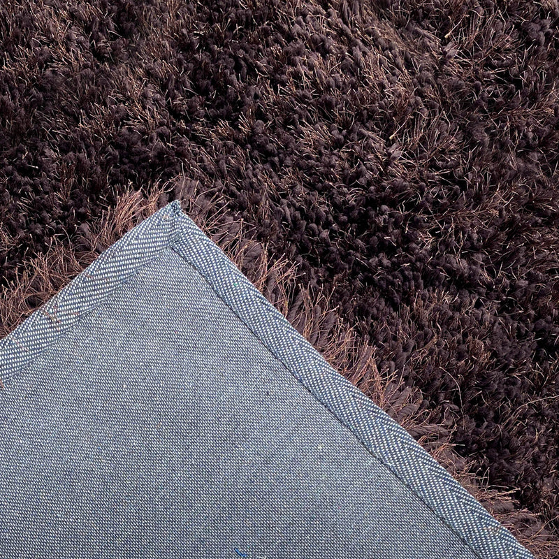 Romance Brown Solid Shag Area Rug