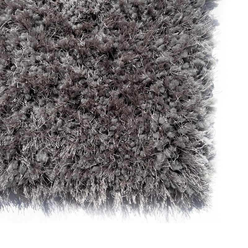 Romance Dark Gray Solid Shag Area Rug