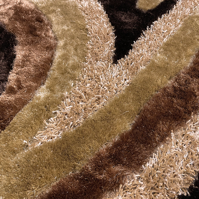 Signature Designers Brown Shag Area Rug