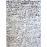 Sheepskin Black And White Faux Fur Shag Area Rug