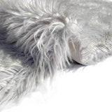 Sheepskin Light Gray Faux Fur Shag Area Rug