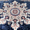 Traditional Navy Blue Medallion Area Rug, Brand: RugBerry, Collection: Kashan, Shape: Rectangular, Style: Tassel, Pattern: Vintage, Persian, Size: 5 x 7 ft, 8 x 10 ft, 9 x 12, Color: Navy Blue, Material: 100% Polyester Silk, Weave: Machine Made, Thickness: 0.5 inches, Room: Bedroom, Dining Room, Living Room, Hallway, Office, Kitchen, Bathroom, Entryway, Nursery, Kids Room