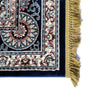 Traditional Navy Blue Medallion Area Rug, Brand: RugBerry, Collection: Kashan, Shape: Rectangular, Style: Tassel, Pattern: Vintage, Persian, Size: 5 x 7 ft, 8 x 10 ft, 9 x 12, Color: Navy Blue, Material: 100% Polyester Silk, Weave: Machine Made, Thickness: 0.5 inches, Room: Bedroom, Dining Room, Living Room, Hallway, Office, Kitchen, Bathroom, Entryway, Nursery, Kids Room