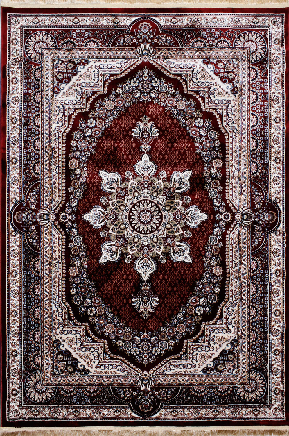 Traditional Red Medallion Area Rug