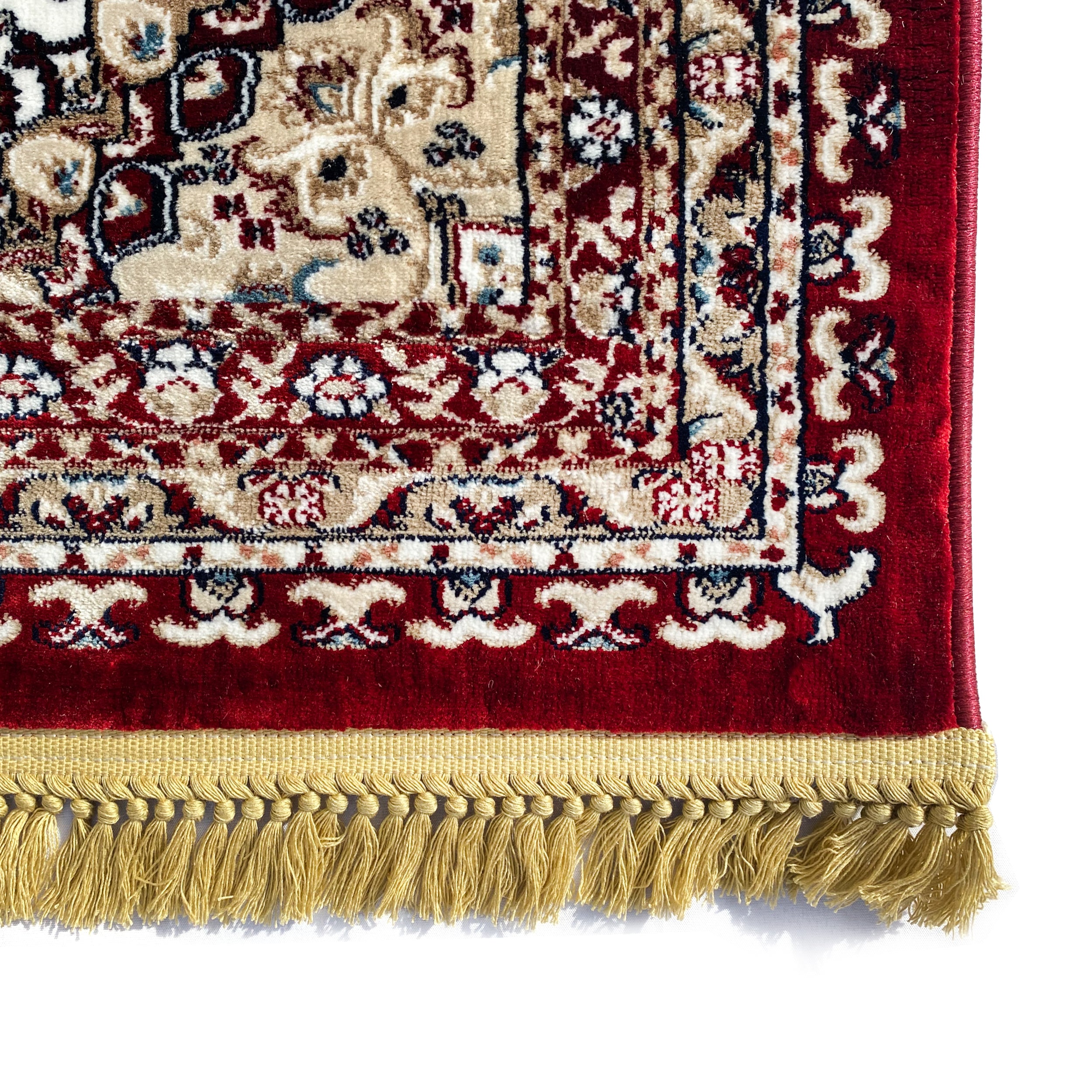 Traditional Red Native Kashan Area Rug