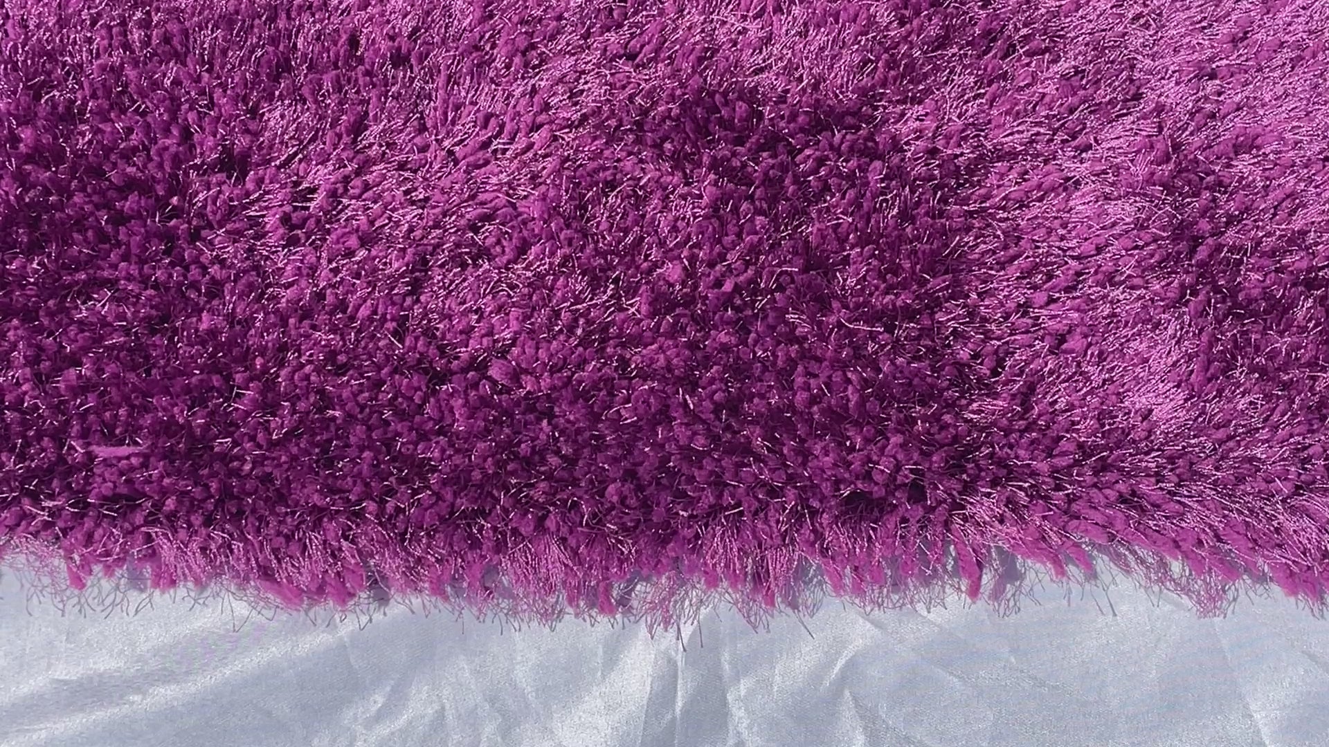 Romance Purple Solid Shag Area Rug