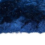 Harmony Navy Blue Sparkling Shag Area Rug