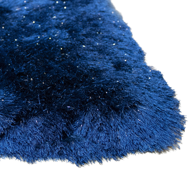 Harmony Navy Blue Sparkling Shag Area Rug