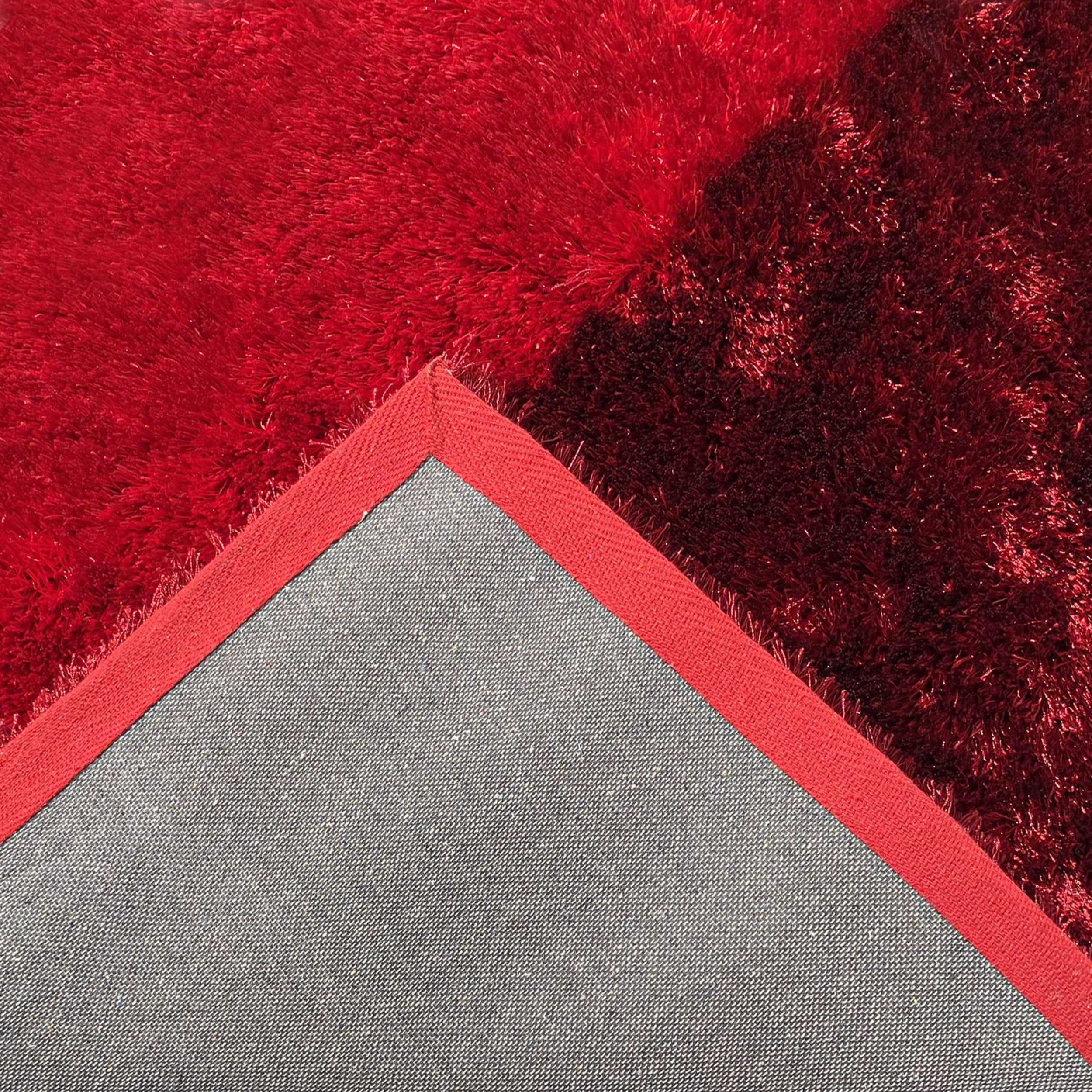 Optima Red And Black Shag Area Rug