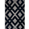 Platinum Gray Black Geometric Area Rug