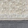 Crystal White Solid Shag Area Rug