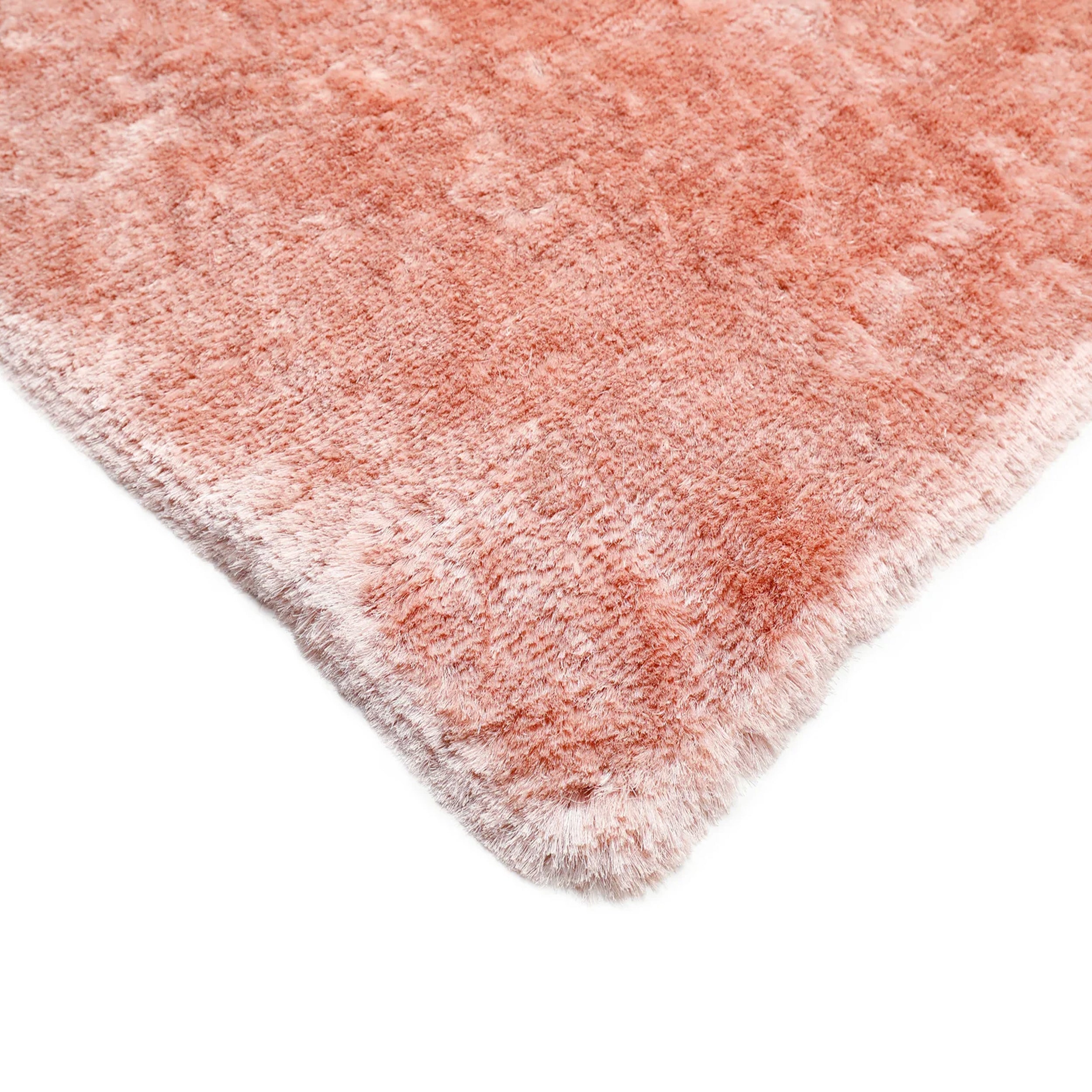 Brisa Pink Rose Solid Shag Area Rug