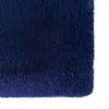 Luxury Chinchilla Navy Blue Faux Fur Plush Area Rug