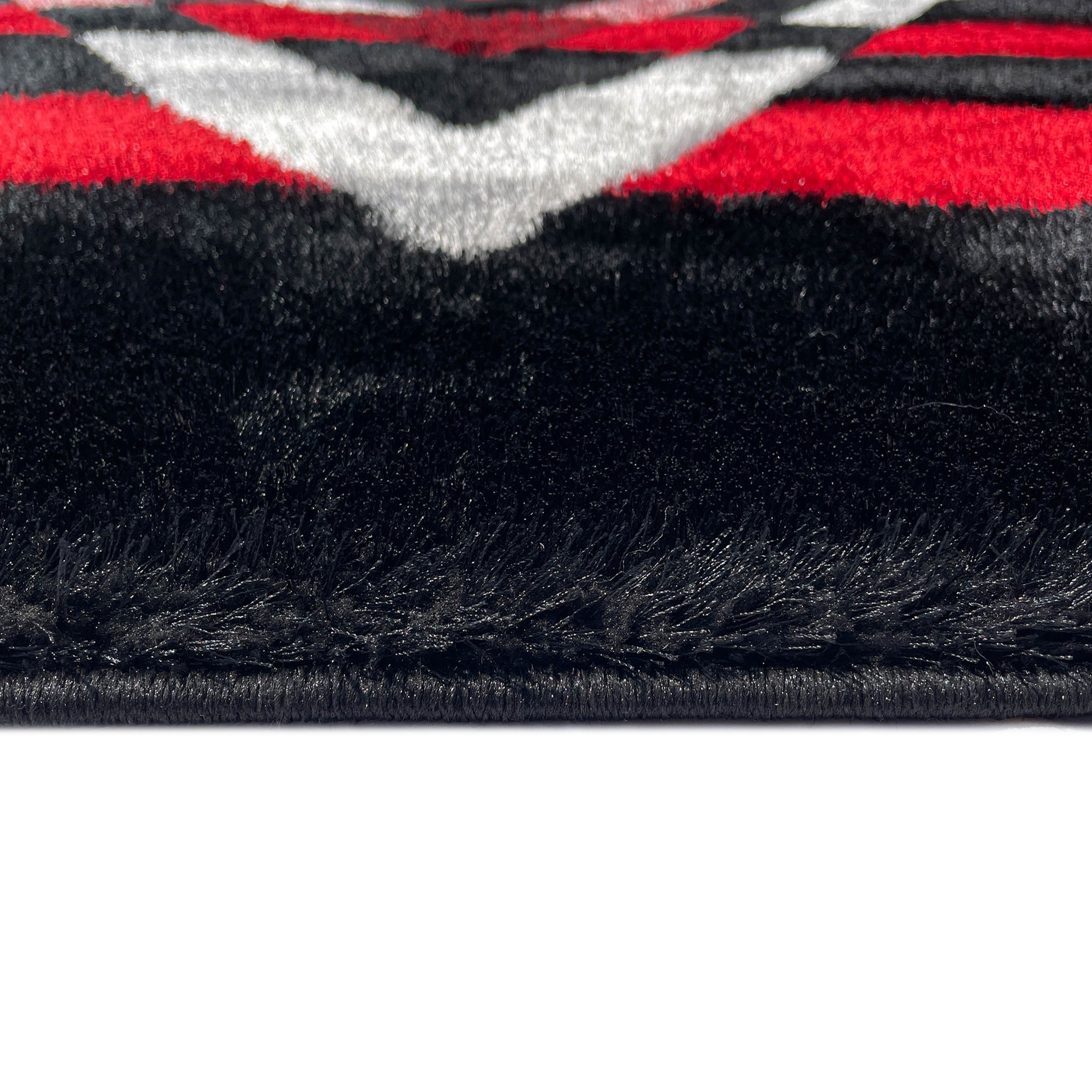 Platinum Black Red Geometric Area Rug (PLA-BLARED1675)