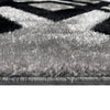 Platinum Gray Black Geometric Area Rug