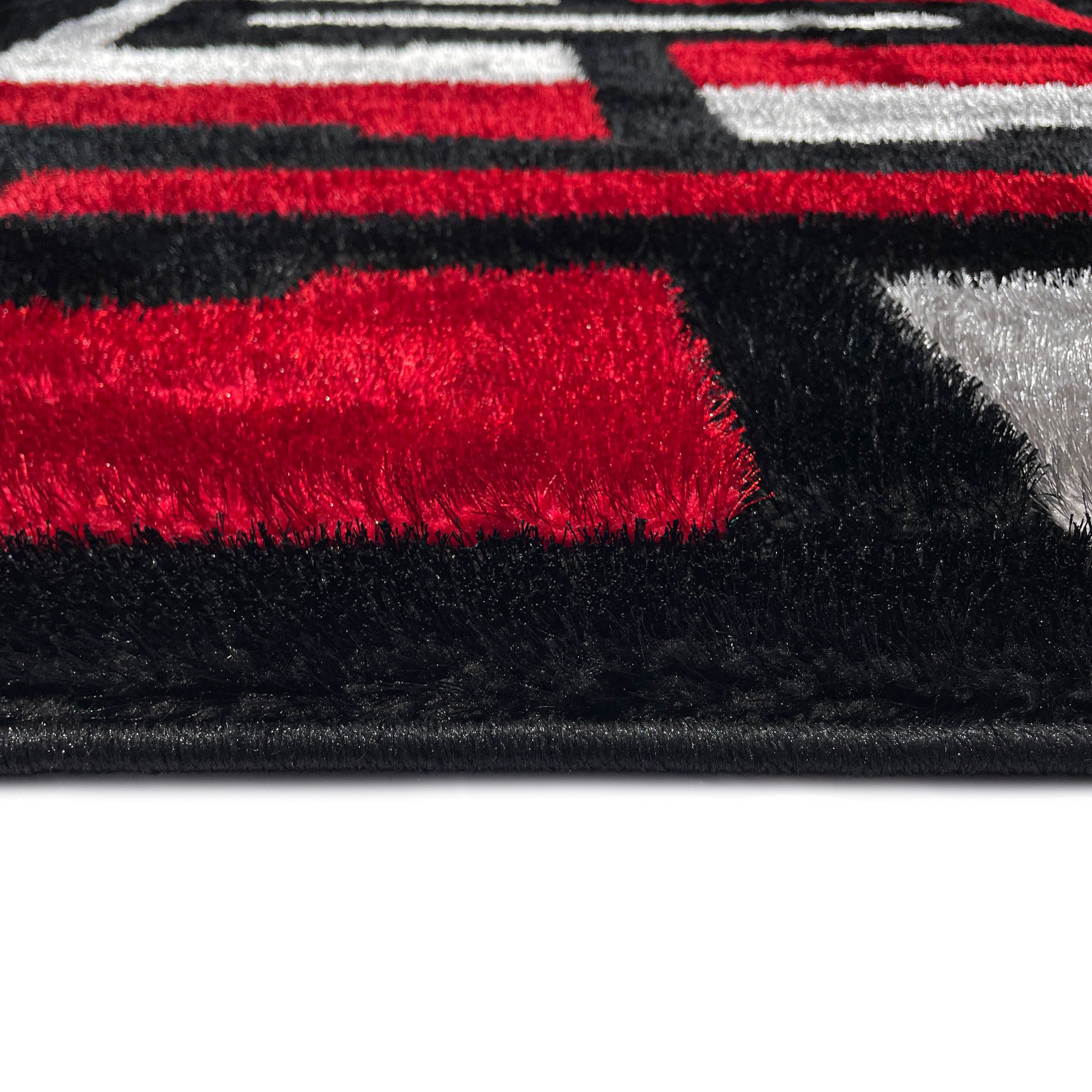 Platinum Black Red Geometric Area Rug (PLA-BLARED1670)