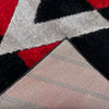 Platinum Black Red Geometric Area Rug (PLA-BLARED1675)