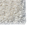 Crystal White Solid Shag Area Rug