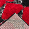 Platinum Black Red Geometric Area Rug